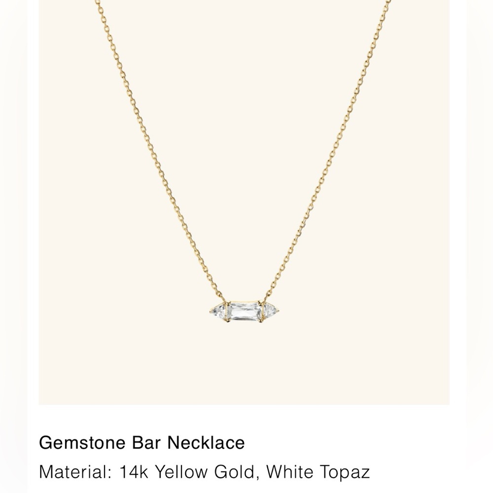 Mejuri Gemstone Bar Necklace